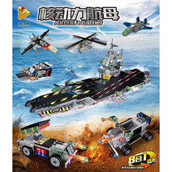 PANLOSBRICK 633003G Nuclear-powered aircraft carrier 8in1