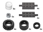 Lego 10049 Bulk: Large wheels and axles