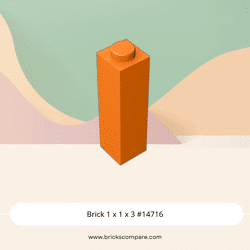 Brick 1 x 1 x 3 #14716 - 106-Orange