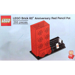Lego 6258619 Lego Brick Building 60th Anniversary Red Pen Barrel