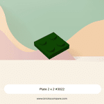 Plate 2 x 2 #3022 - 141-Dark Green