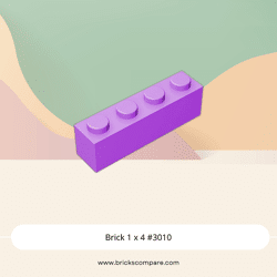 Brick 1 x 4 #3010 - 324-Medium Lavender