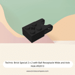 Technic Brick Special 2 x 2 with Ball Receptacle Wide and Axle Hole #92013 - 26-Black