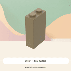 Brick 1 x 2 x 3 #22886 - 138-Dark Tan