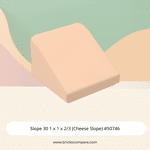 Slope 30 1 x 1 x 2/3 (Cheese Slope) #50746 - 283-Light Flesh