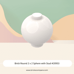 Brick Round 2 x 2 Sphere with Stud #20953 - 1-White