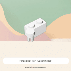 Hinge Brick 1 x 4 [Upper] #3830 - 1-White