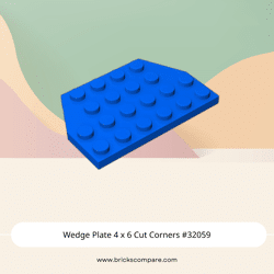 Wedge Plate 4 x 6 Cut Corners #32059 - 23-Blue