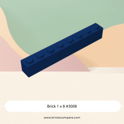 Brick 1 x 8 #3008 - 140-Dark Blue