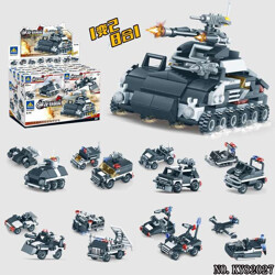 KAZI / GBL / BOZHI KY82027-8 Shenlong Special Police Force: 90-type water and land dual-use light armored combat vehicles