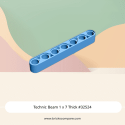 Technic Beam 1 x 7 Thick #32524 - 102-Medium Blue