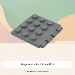 Hinge Vehicle Roof 4 x 4 #4213 - 199-Dark Bluish Gray