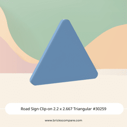 Road Sign Clip-on 2.2 x 2.667 Triangular #30259 - 102-Medium Blue