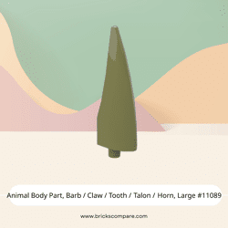 Animal Body Part, Barb / Claw / Tooth / Talon / Horn, Large #11089 - 330-Olive Green