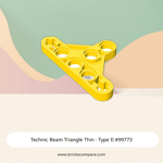 Technic Beam Triangle Thin - Type II #99773  - 24-Yellow