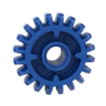 Technic Gear 20 Tooth Double Bevel with Clutch on Both Sides #35185 - 23-Blue