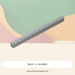 Brick 1 x 16 #2465 - 194-Light Bluish Gray
