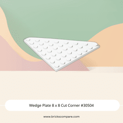 Wedge Plate 8 x 8 Cut Corner #30504 - 1-White