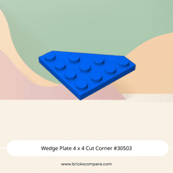 Wedge Plate 4 x 4 Cut Corner #30503 - 23-Blue