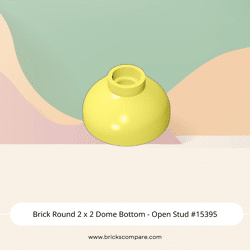 Brick Round 2 x 2 Dome Bottom - Open Stud #15395  - 226-Bright Light Yellow