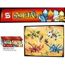 SY SY1317A Ninjago Flying Dragon Rides 4 Golden Flying Dragons, Hundred Shadow Semblets, Red Flame Se-Iron Dragon, Flame-Added Fire Winged Dragon