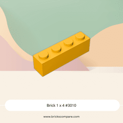 Brick 1 x 4 #3010 - 191-Bright Light Orange