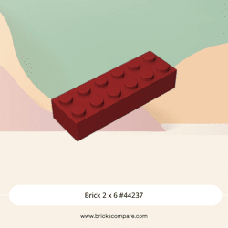 Brick 2 x 6 #44237 - 154-Dark Red