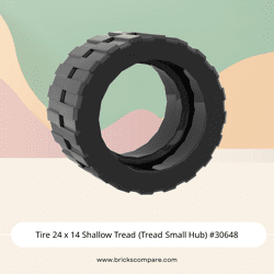 Tire 24 x 14 Shallow Tread (Tread Small Hub) #30648 - 26-Black