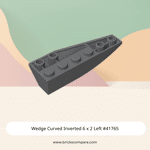 Wedge Curved Inverted 6 x 2 Left #41765 - 199-Dark Bluish Gray