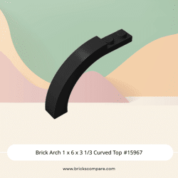 Brick Arch 1 x 6 x 3 1/3 Curved Top #15967 - 26-Black
