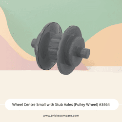 Wheel Centre Small with Stub Axles (Pulley Wheel) #3464 - 199-Dark Bluish Gray
