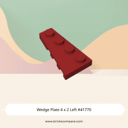 Wedge Plate 4 x 2 Left #41770 - 154-Dark Red