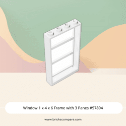 Window 1 x 4 x 6 Frame with 3 Panes #57894 - 1-White