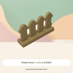 Picket Fence 1 x 4 x 2 #33303 - 138-Dark Tan