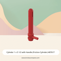 Cylinder 1 x 5 1/2 with Handle (Friction Cylinder) #87617 - 21-Red