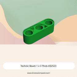 Technic Beam 1 x 3 Thick #32523 - 28-Green