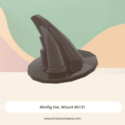 Minifig Hat, Wizard #6131 - 308-Dark Brown