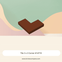 Tile 2 x 2 Corner #14719 - 192-Reddish Brown