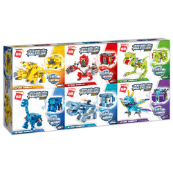 QMAN / ENLIGHTEN / KEEPPLEY 41203 Super set changes: The Rubik’s Cube and the Rubik’s Cube can be transformed into 6 types of sharp-edged horned dragons, angry gorillas, rapid tyrannosaurus, thunder dragon, frost hippo, and flash parrot