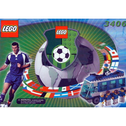 Lego 3406 Football: Team USA Bus, France Team Bus