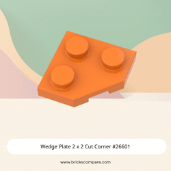 Wedge Plate 2 x 2 Cut Corner #26601  - 106-Orange