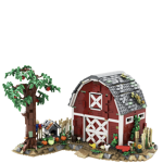 MOC-151980 Country Cabin Red Barn