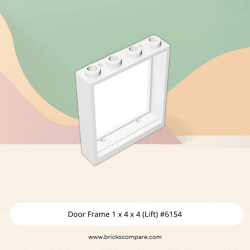 Door Frame 1 x 4 x 4 (Lift) #6154 - 1-White