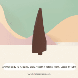 Animal Body Part, Barb / Claw / Tooth / Talon / Horn, Large #11089 - 192-Reddish Brown