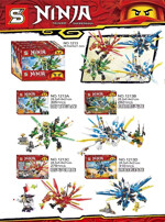 SY 1213C Ninjago Flying Dragon Rides 4 Skilling Double-Headed Dragons, Incandescent Sky Dragons, Fireworks Sky-Fire Pterosaurs, Ice-Fireworks