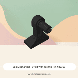 Leg Mechanical - Droid with Technic Pin #30362  - 26-Black