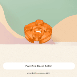 Plate 2 x 2 Round #4032 - 182-Trans-Orange