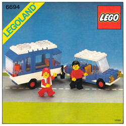 Lego 6694 Cars with camping trailers