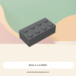 Brick 2 x 4 #3001 - 199-Dark Bluish Gray