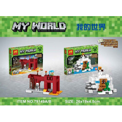 LELE 79149B Minecraft: Hidden Places in the Snow, Underground Fortress 2 Shrinking Editions